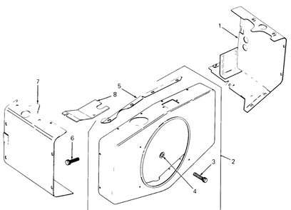 Baffles And Shroud Diagram and Parts List for 1861 821060-836000-140671100-142663100 Cub Cadet Lawn Tractor